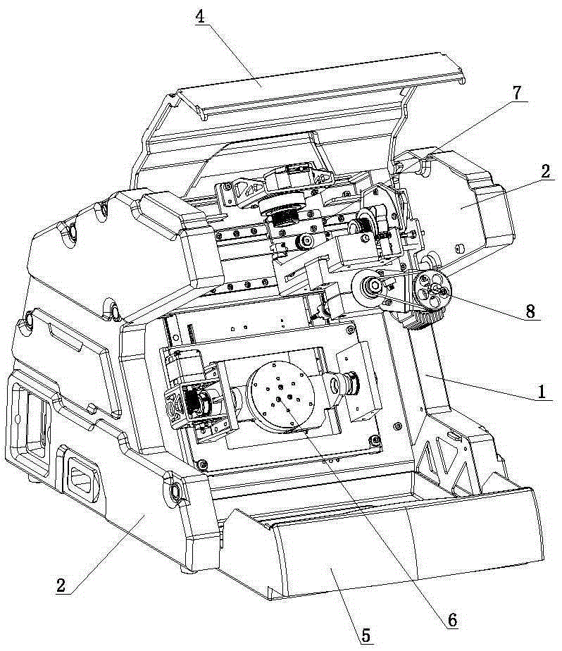 Five-axis numerical control machining center