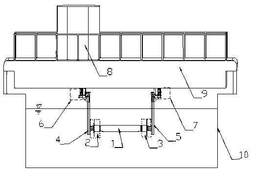 Deep-sea riser segmented model vertical flow forced vibration experimental device under action of uniform flow