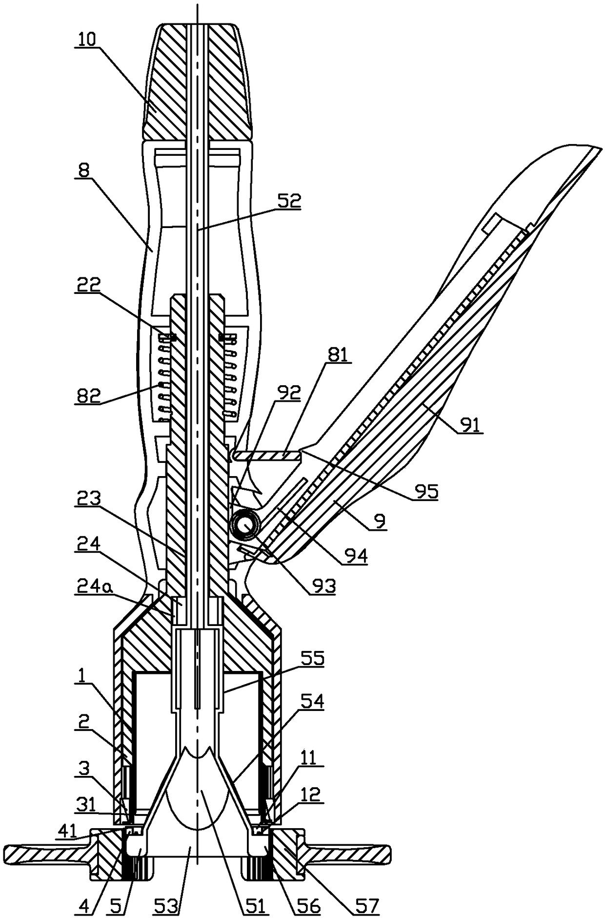 A kind of foreskin plastic cutting and suturing device