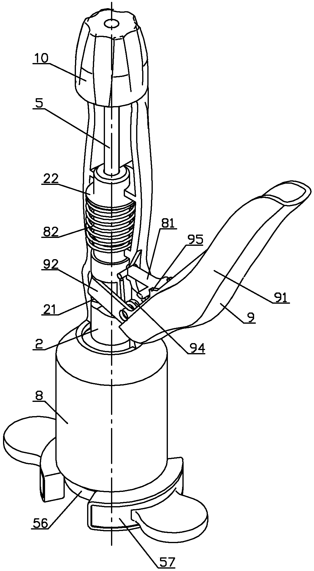 A kind of foreskin plastic cutting and suturing device