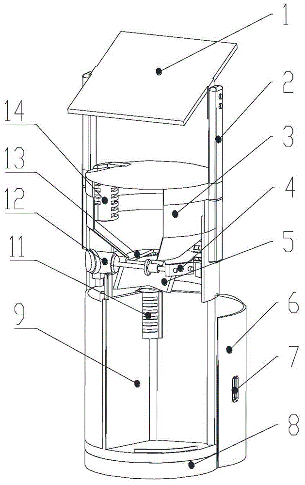 Automatic sorting garbage can and sorting method