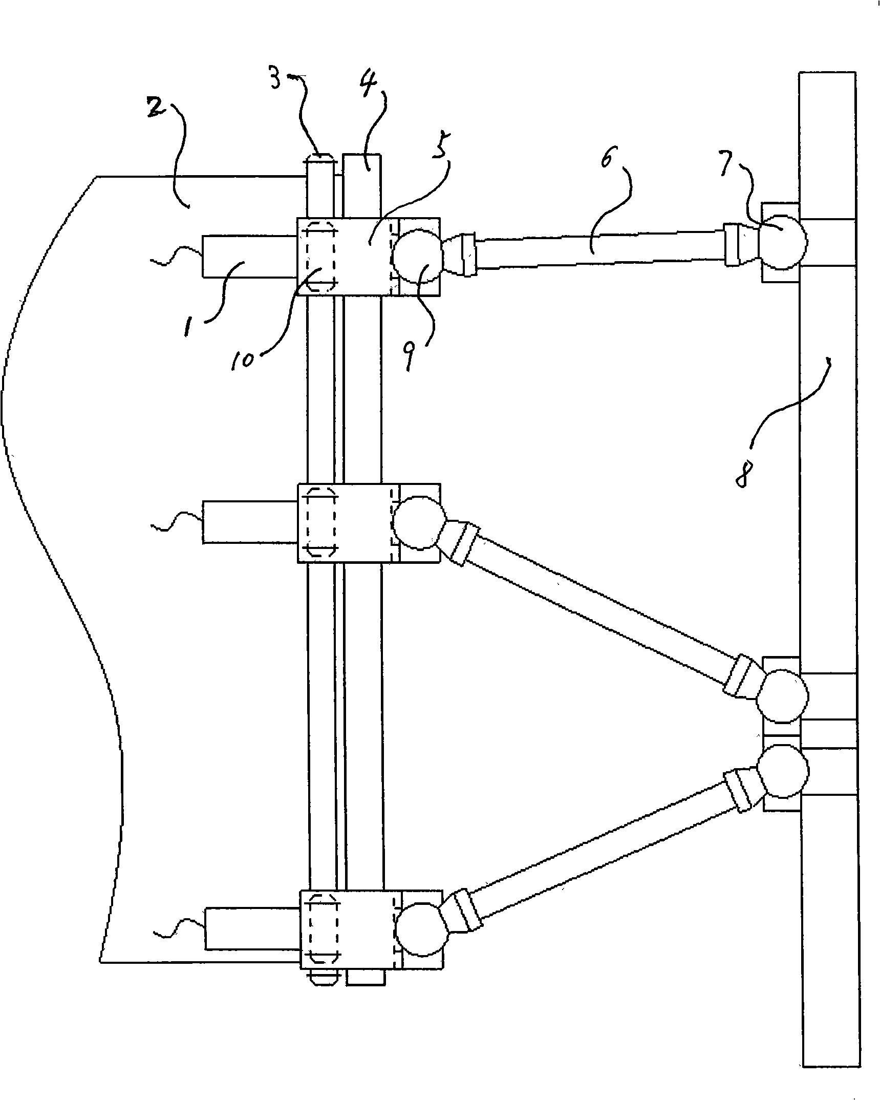 Movement implementing mechanism for LAMOST type astronomical focus panel