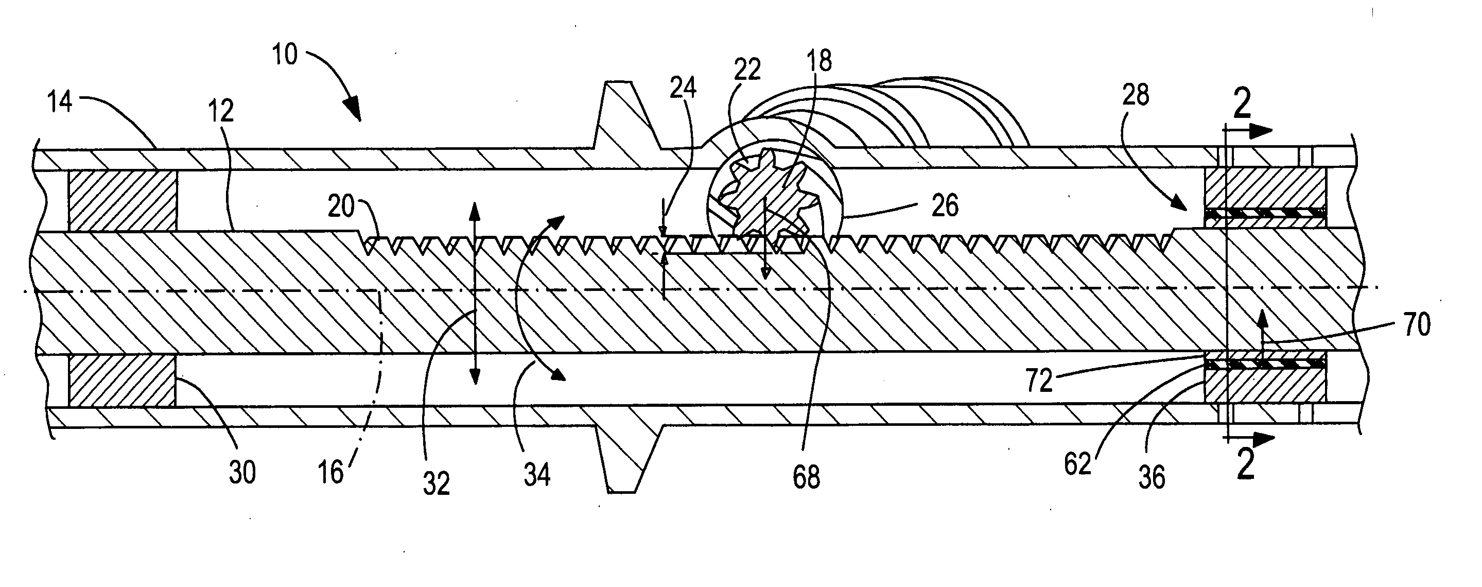 Mesh control for a rack and pinion steering system