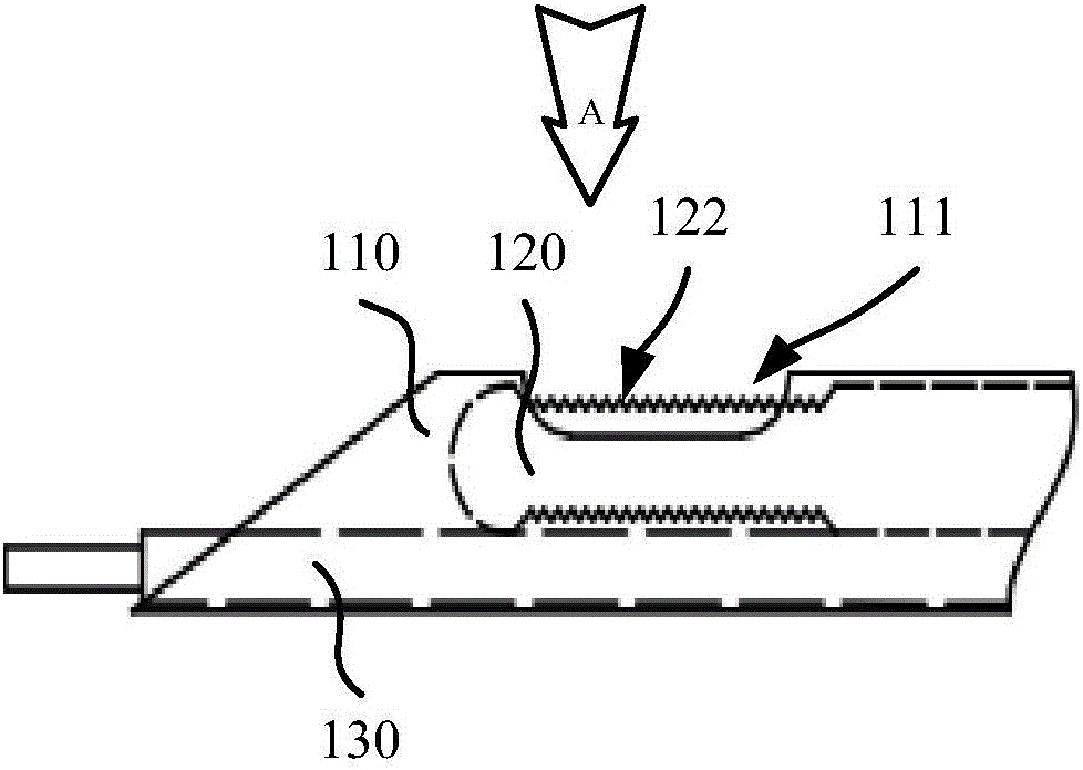 Tissue pulverizator head and laser treatment device