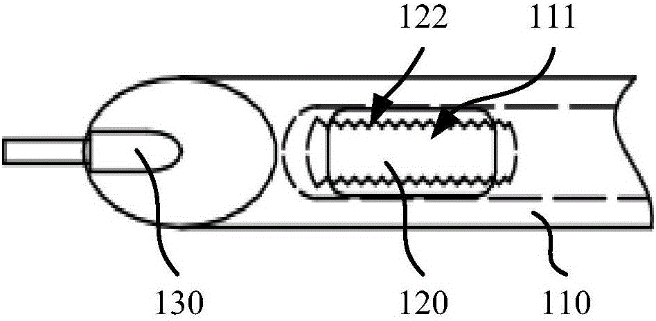 Tissue pulverizator head and laser treatment device