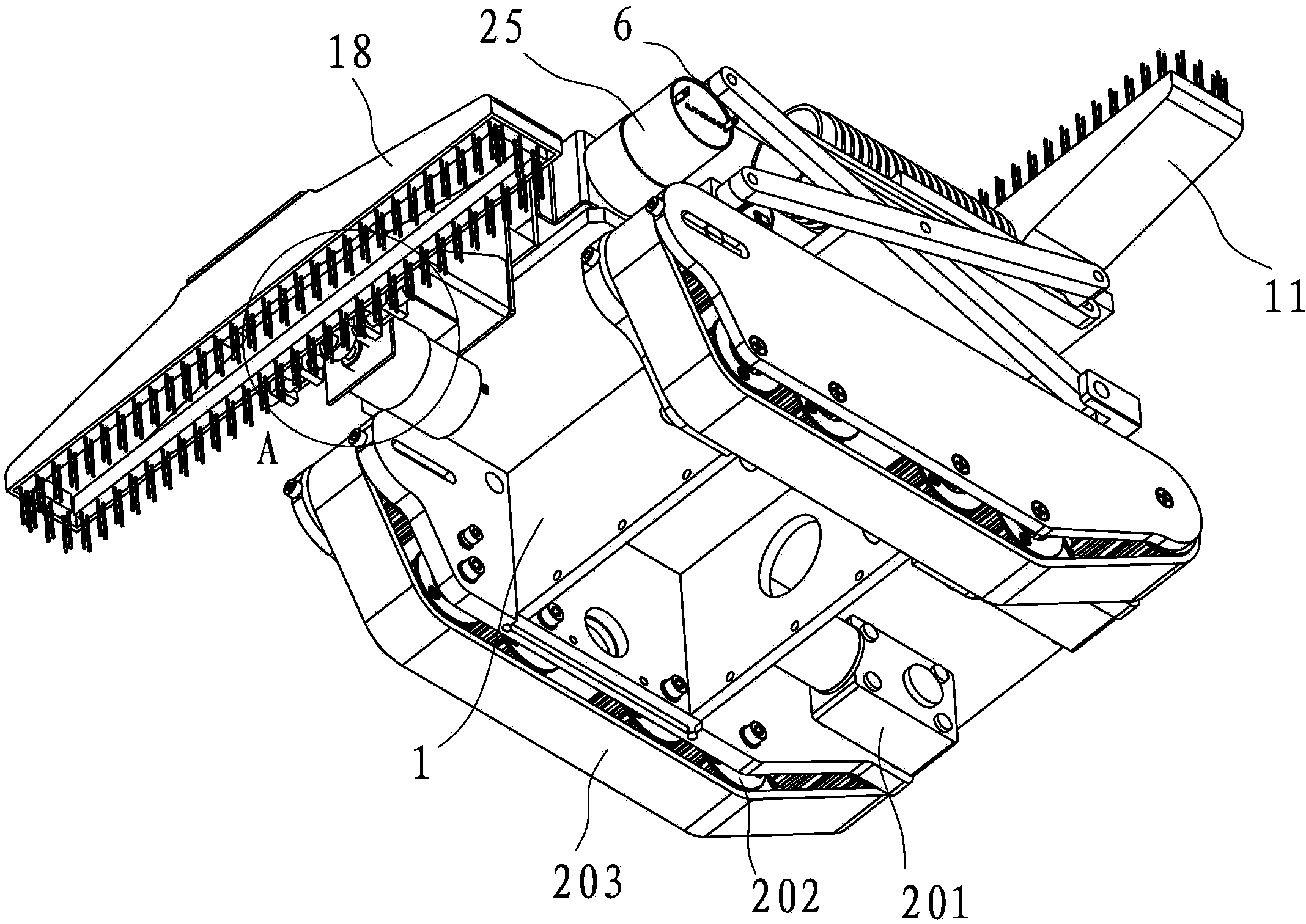 Lifting type pipe cleaning robot