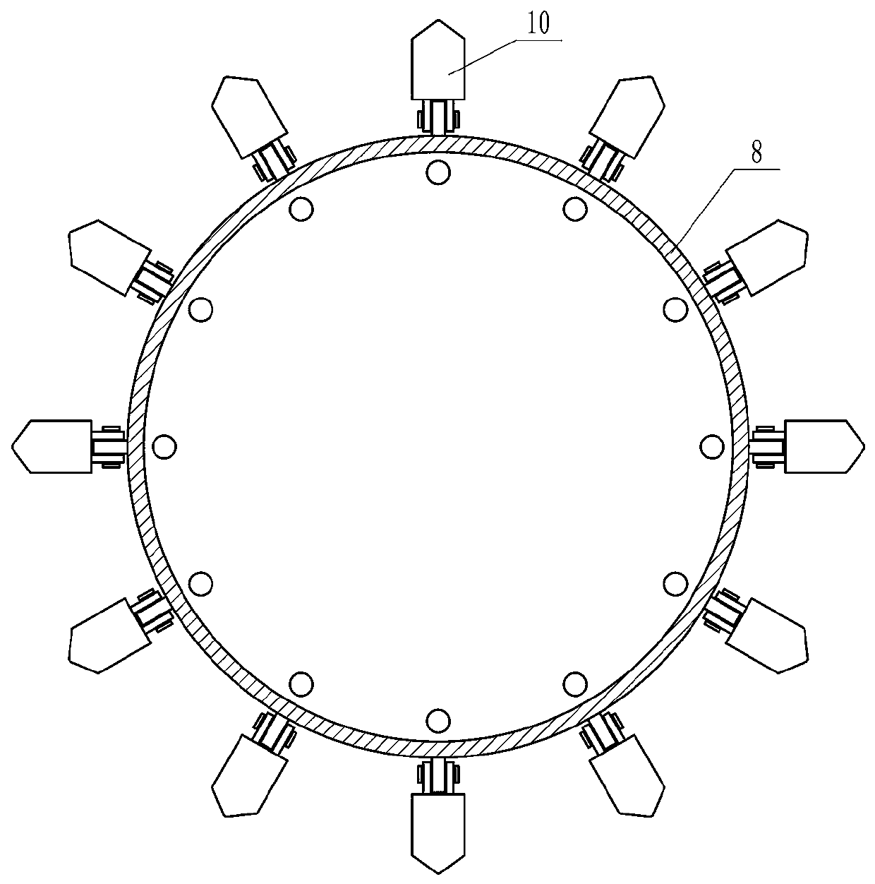 Building construction site dust suppression device