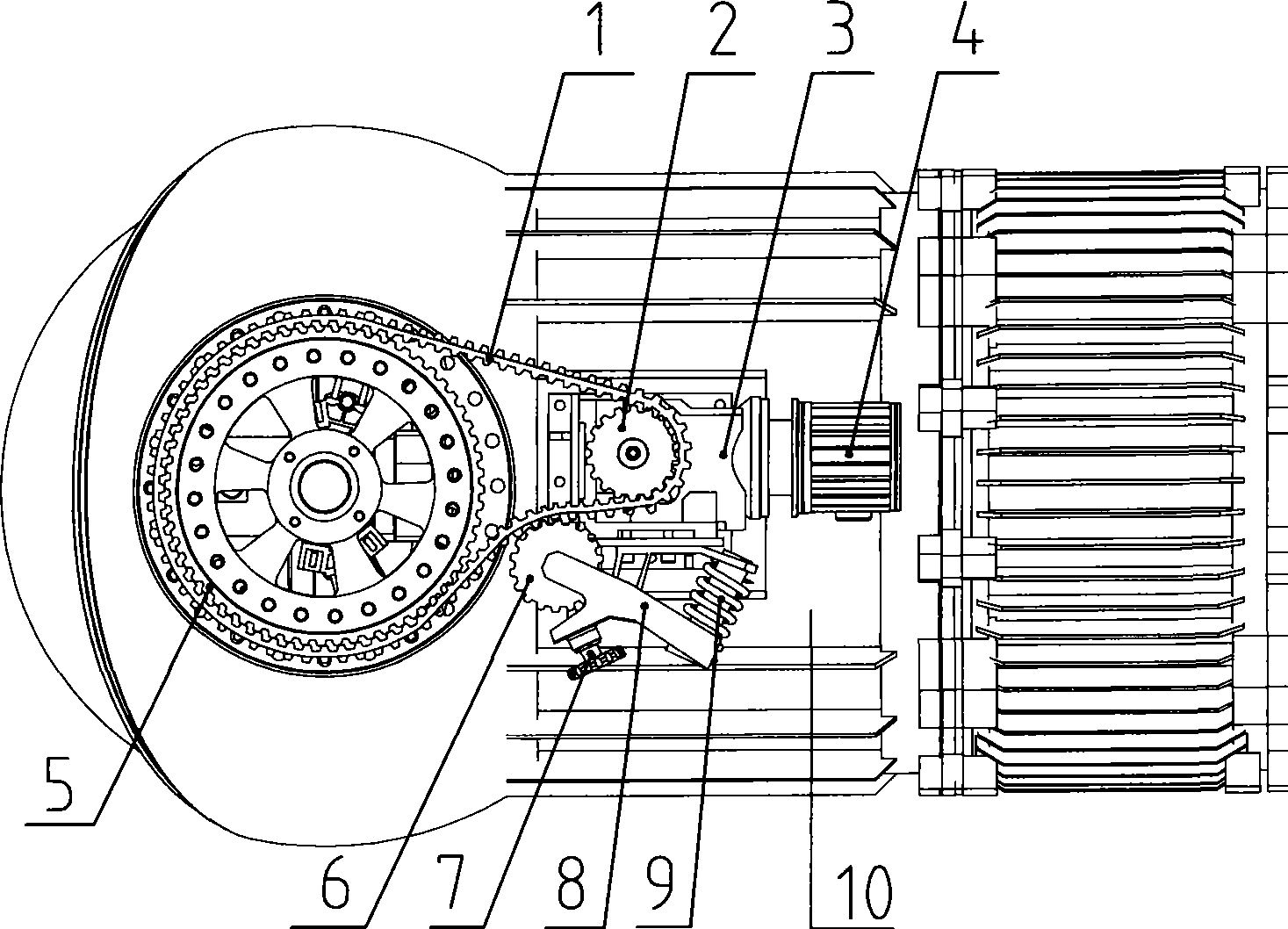 Downwind aerogenerator gyrodamping and locking mechanism