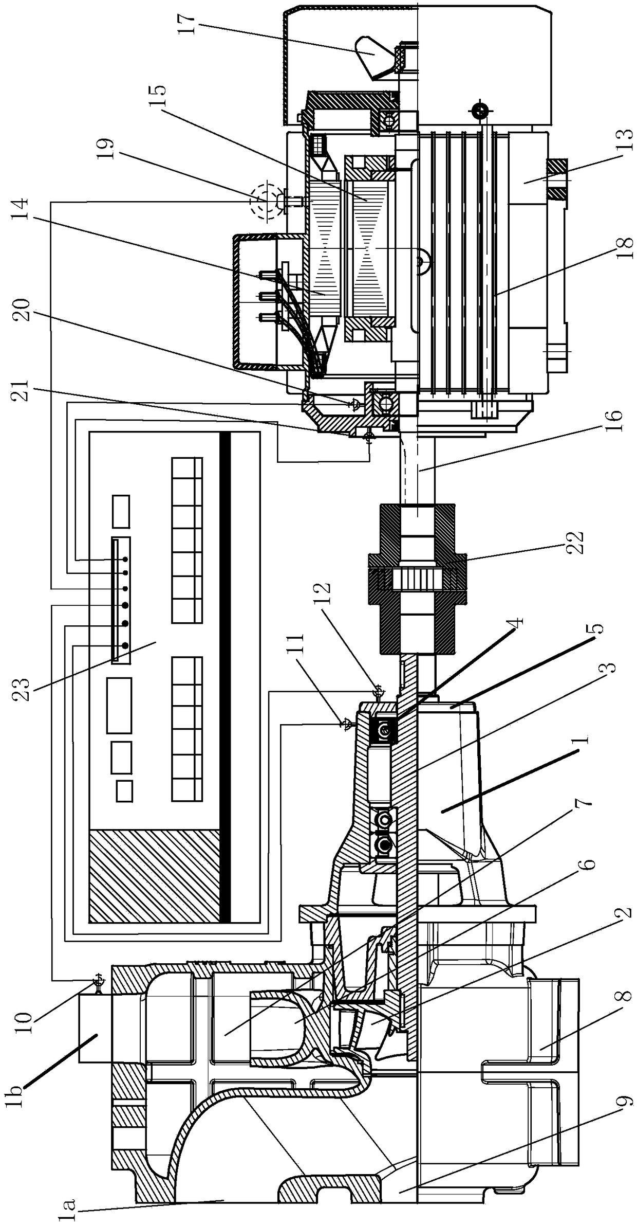 Centrifugal pump and permanent magnet motor safe operation control device and regulation and control method thereof