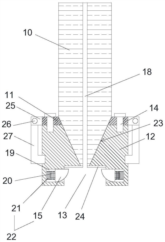 High-precision adjustable chip diode suction pen structure