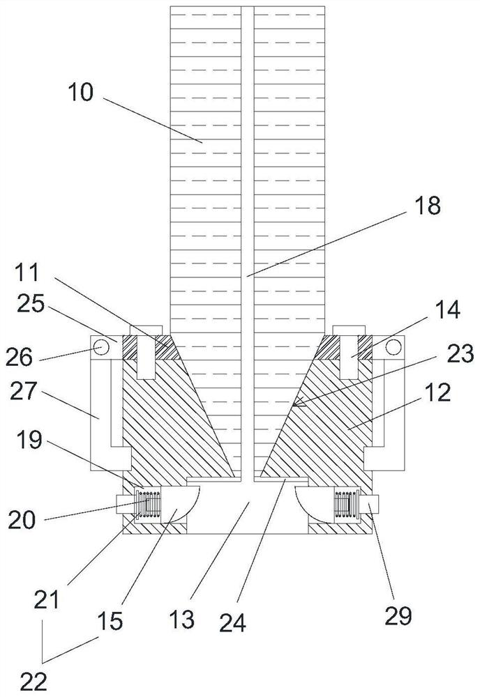 High-precision adjustable chip diode suction pen structure