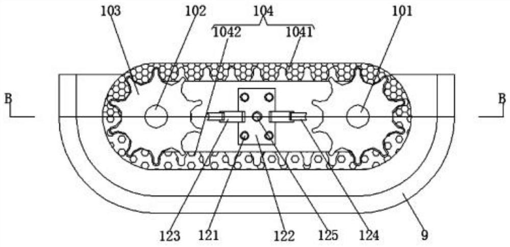 Rubber ball launching device for police dog training and with random drop points and use method