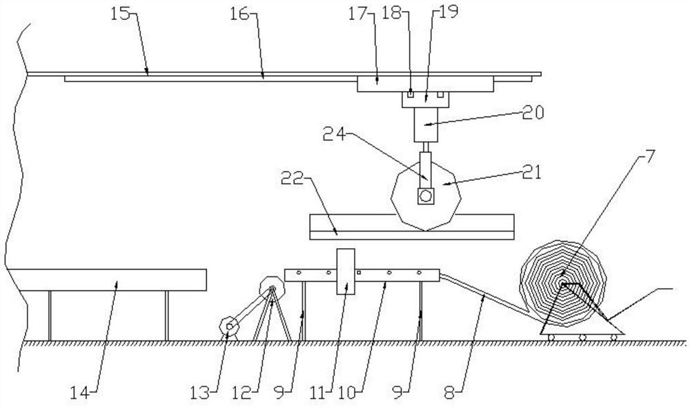 An optical fiber sponge reel wrapping and packaging production line