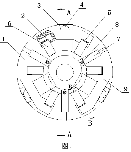 Hydraulic chuck clamp used for machining drum brake