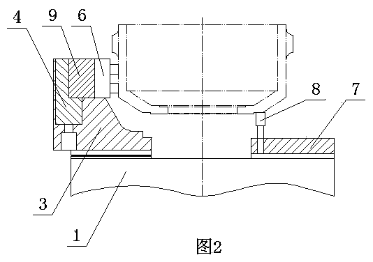 Hydraulic chuck clamp used for machining drum brake