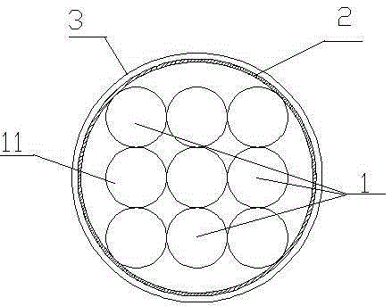 Three-layer composite marine rope and manufacture method thereof