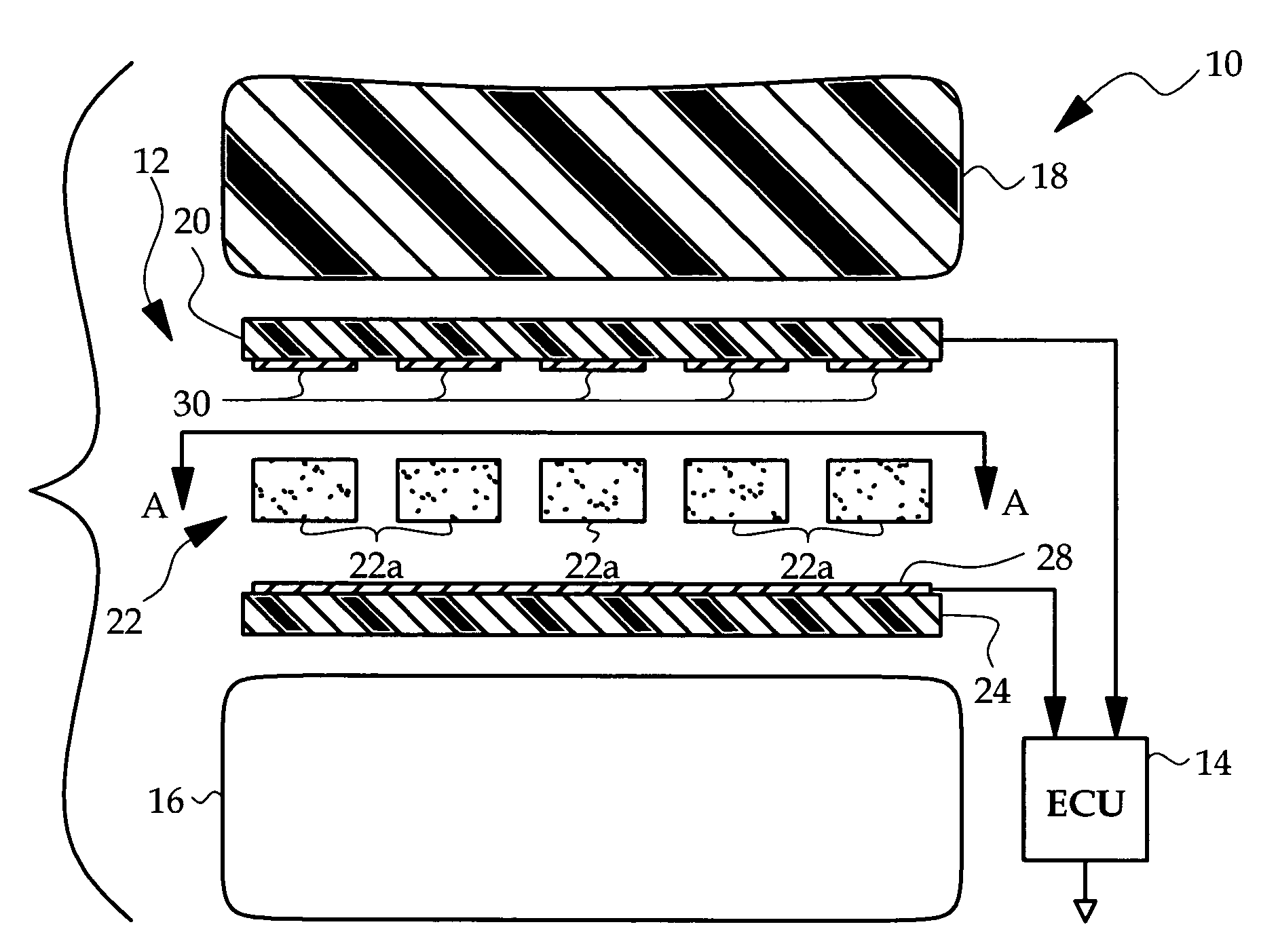 Capacitive load cell apparatus having silicone-impregnated foam dielectric pads