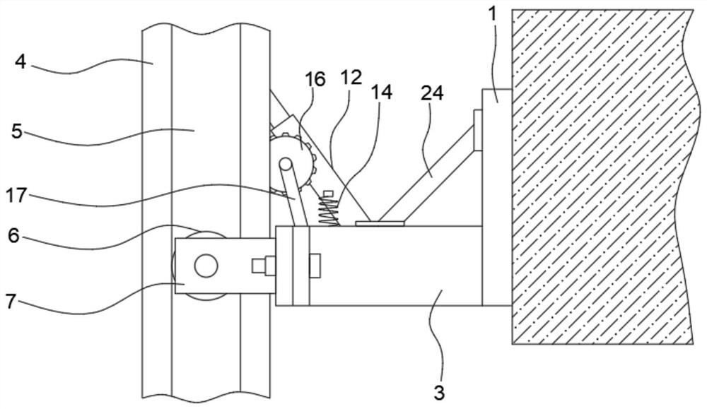 Automatic climbing device for scaffold