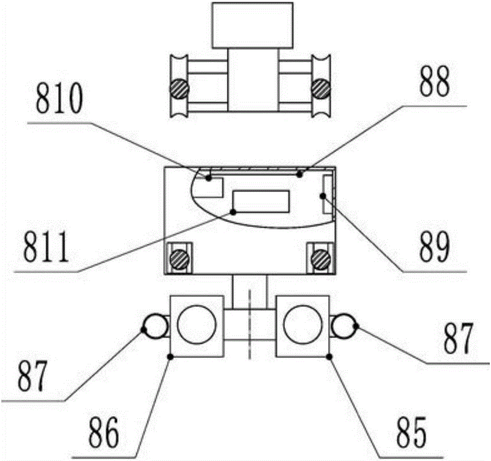 Cableway traction inspection robot system