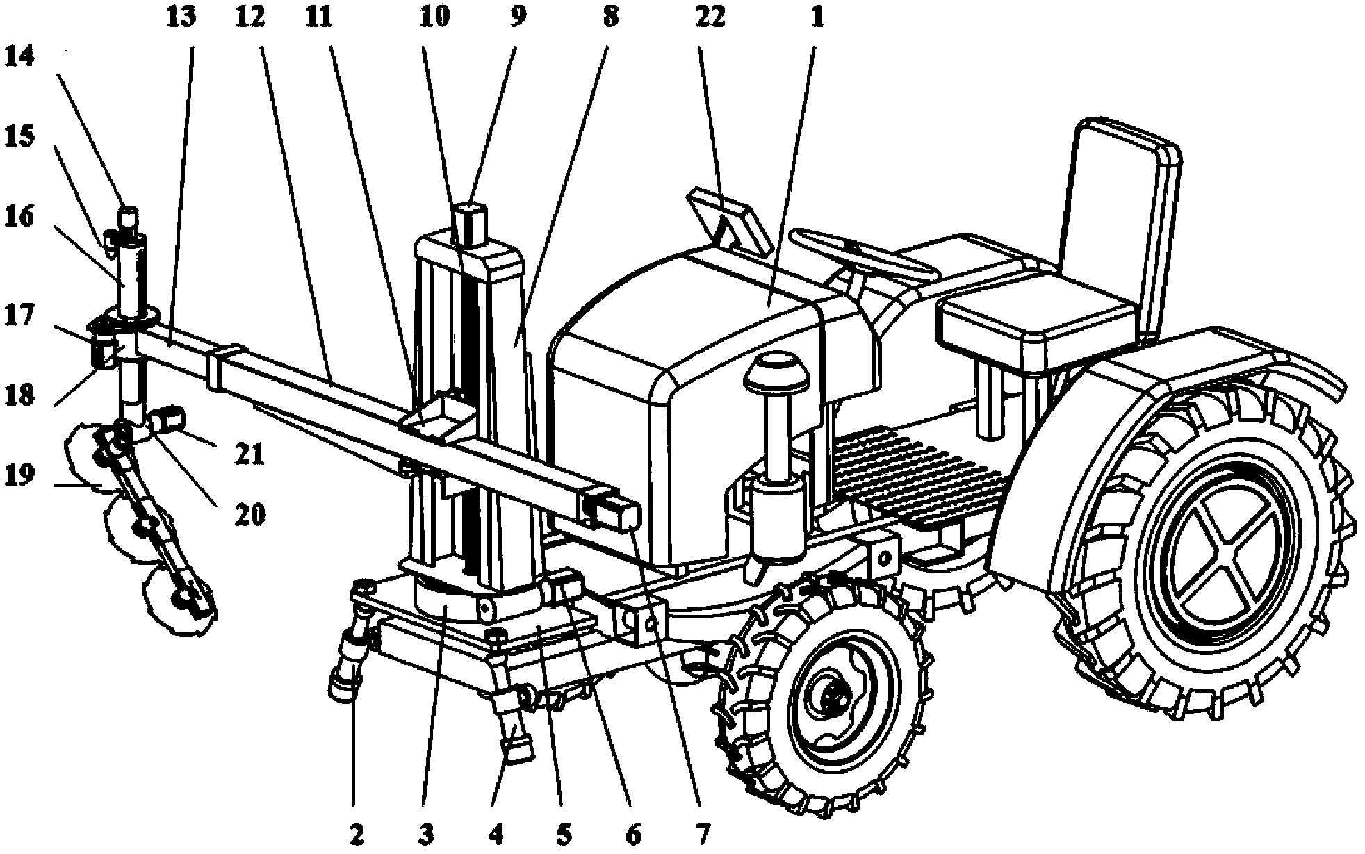 Five-degree of freedom green fence pruning machine