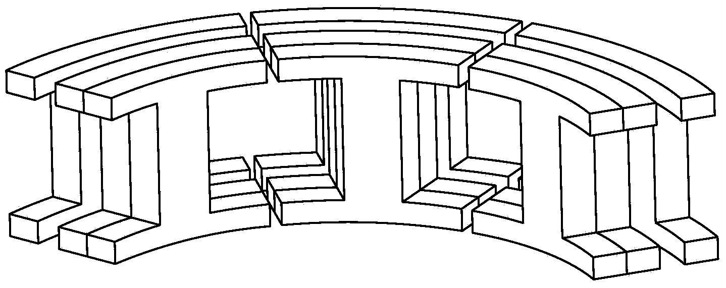 Modeling method of axial permanent magnetic motor equivalent magnetic circuit model