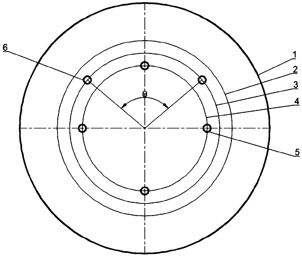 Four-hole circulating bottom argon blowing method for rapidly mixing molten steel