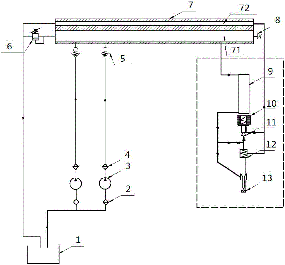 Common rail type air cylinder oil injection lubricating system