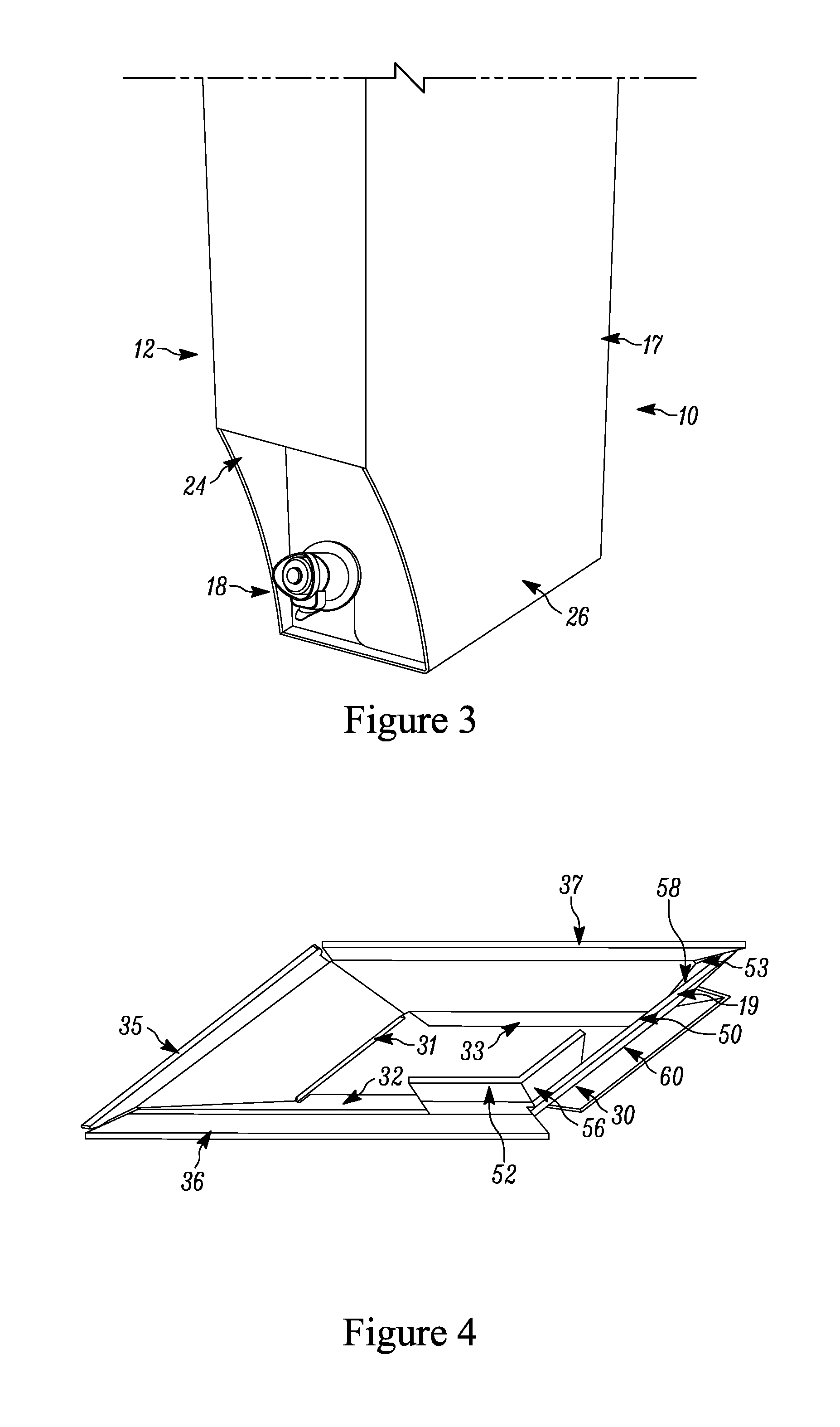 Bag in box packaging having an inserted panel for receiving a spout of the bag