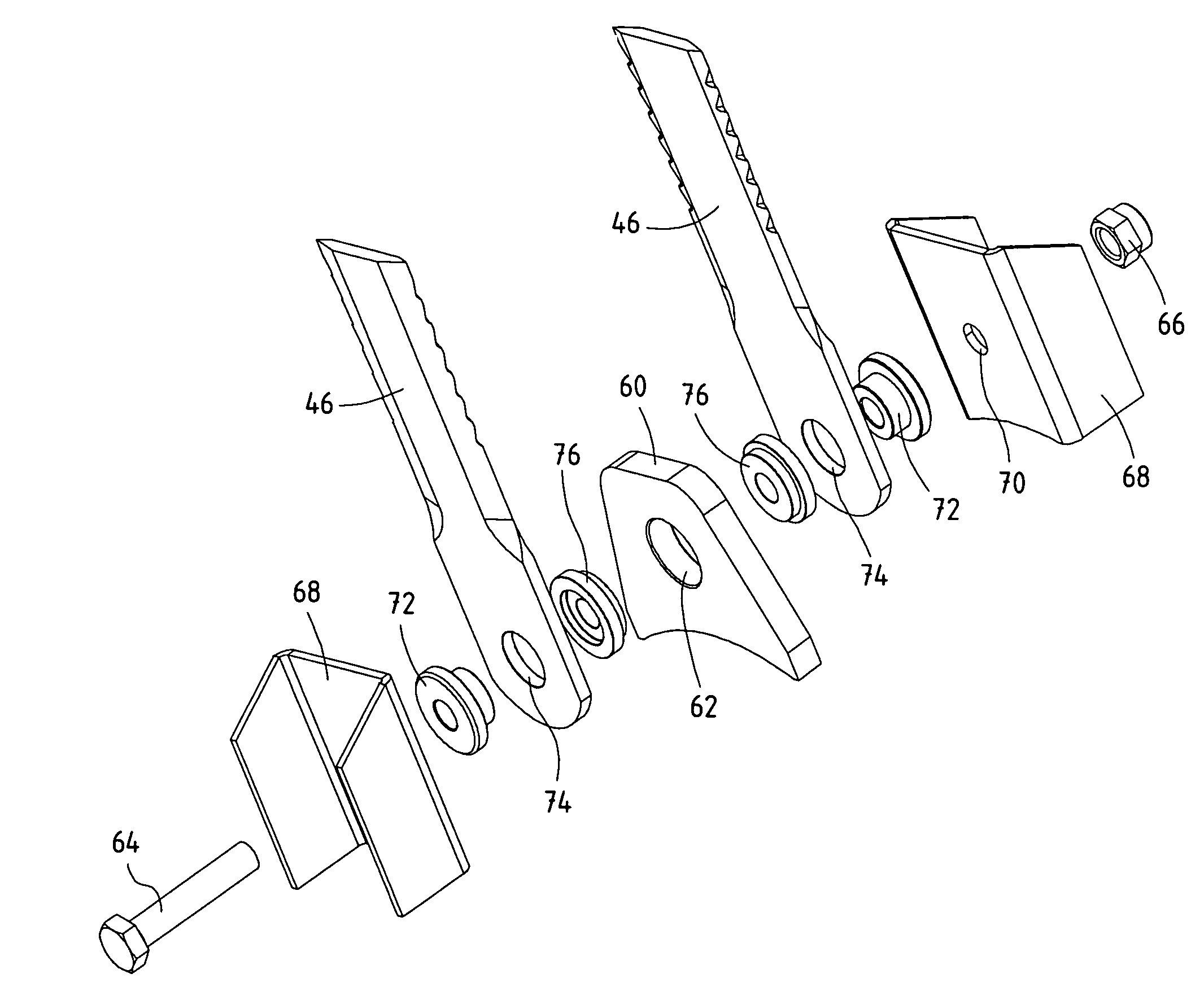 Rotor for a straw chopper