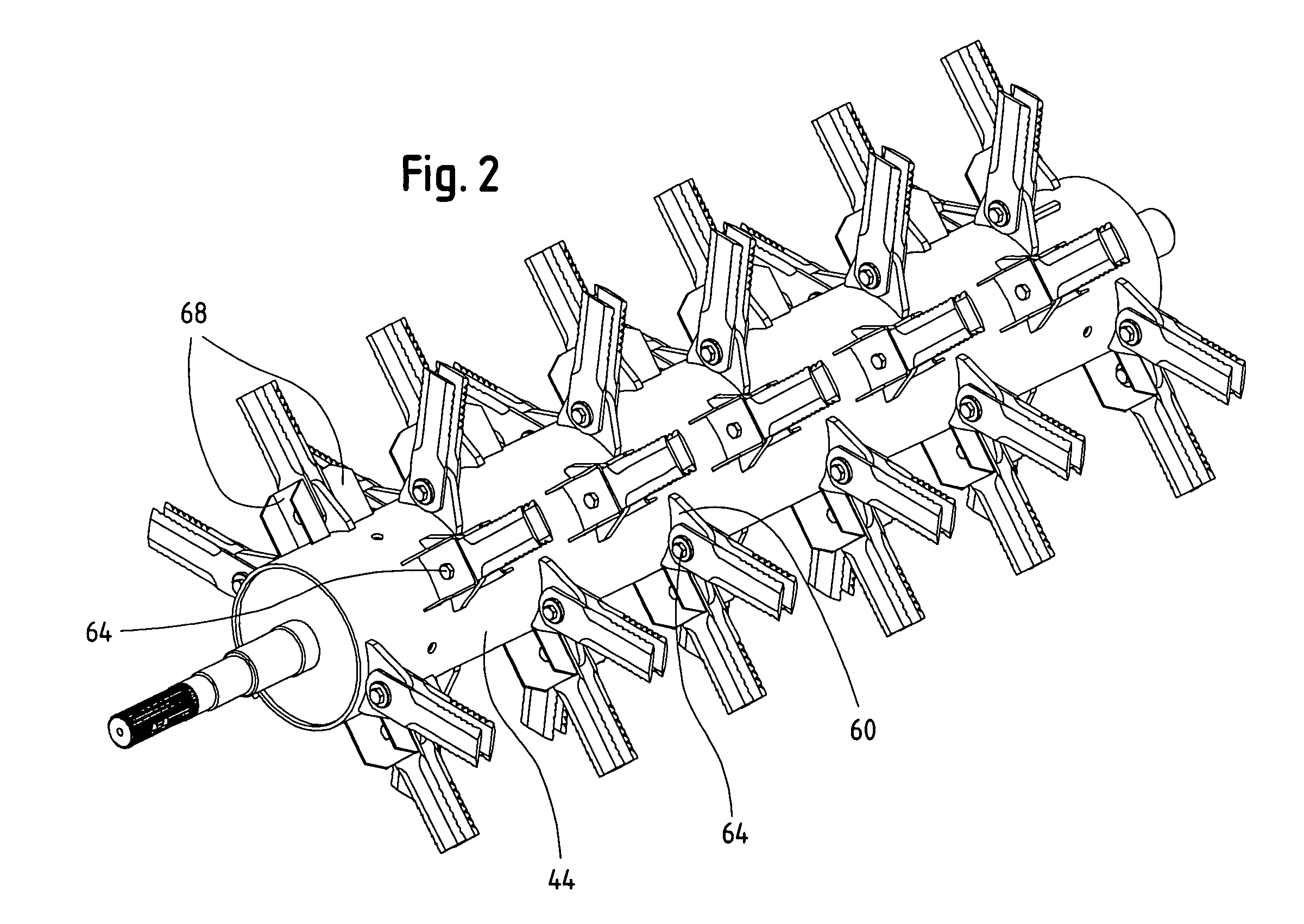 Rotor for a straw chopper