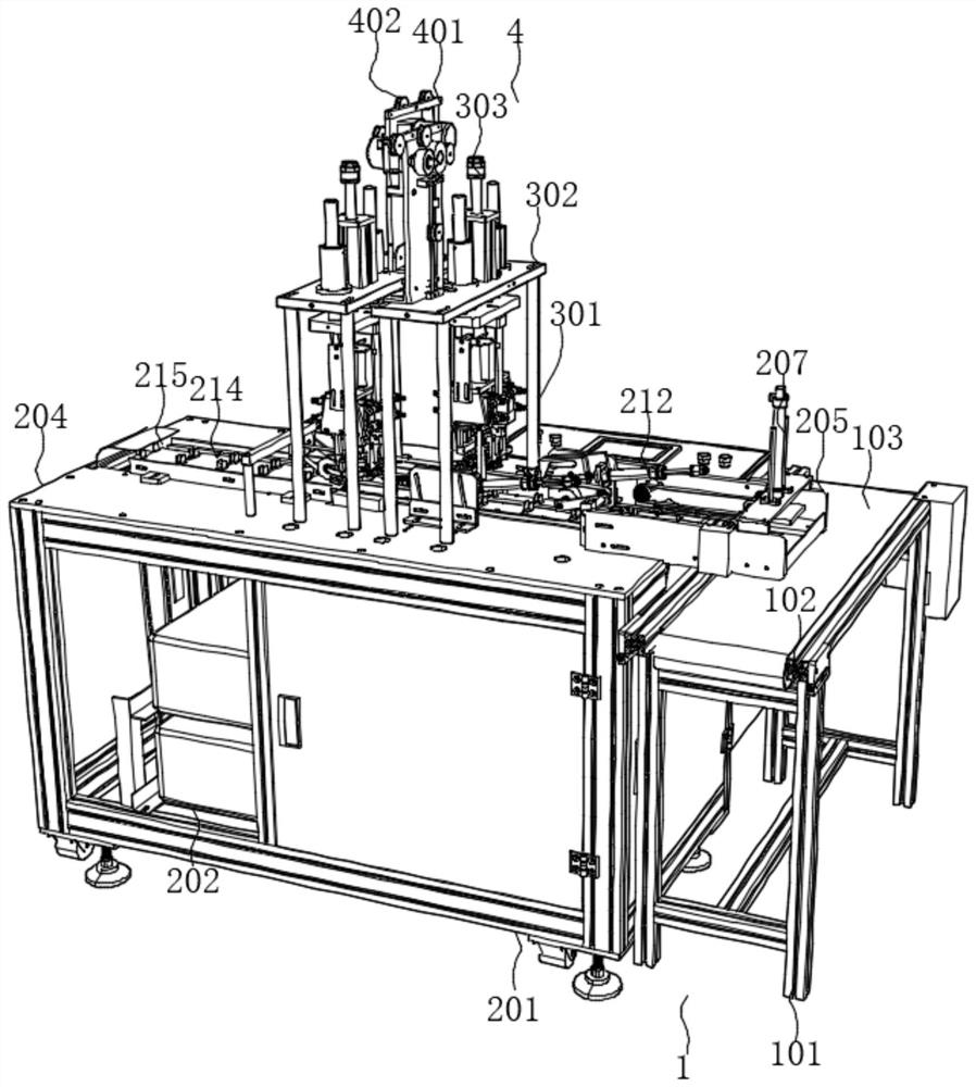 Annular ear band mask machine and annular ear band mask production process