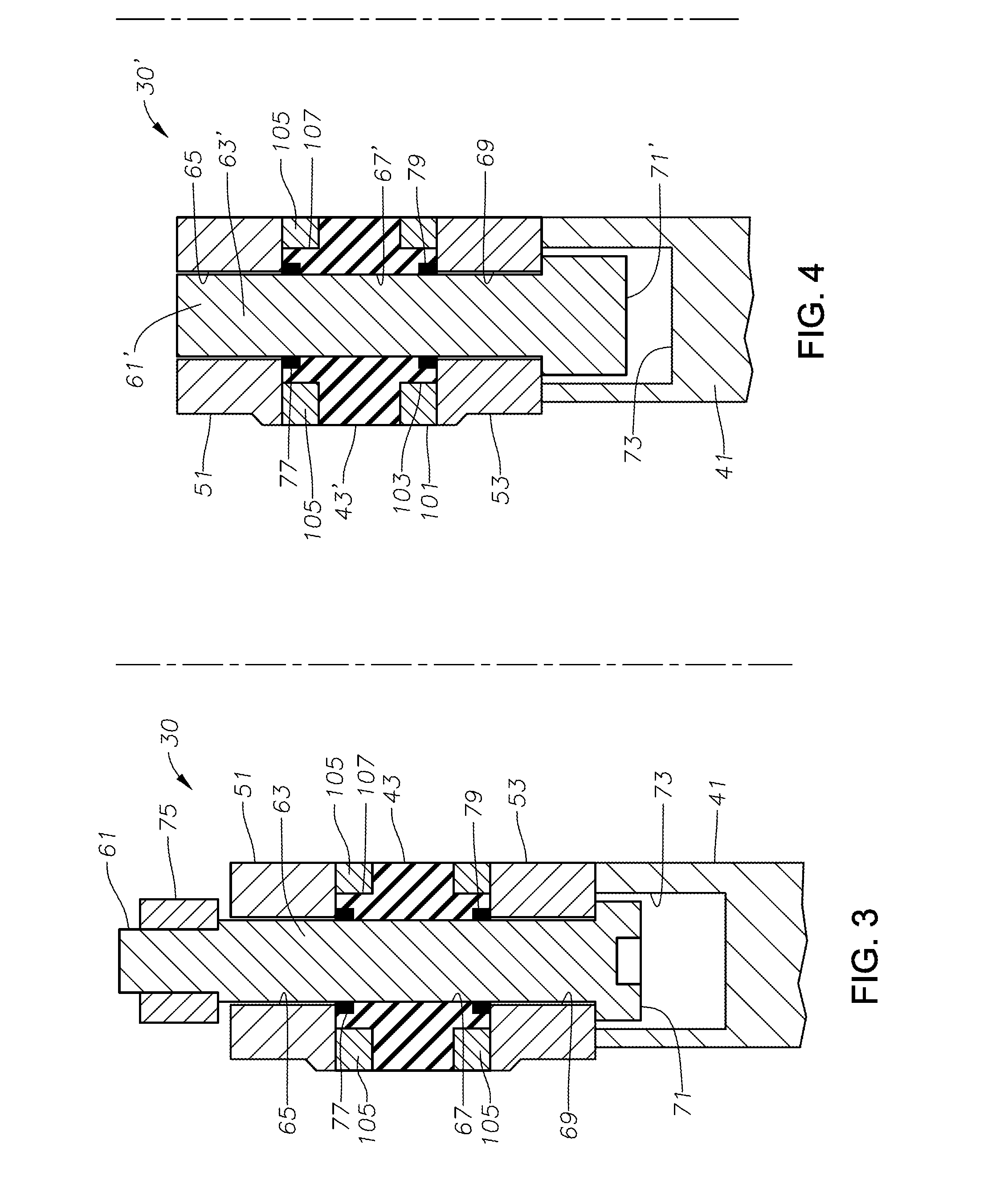 Shrinkage compensated seal assembly and related methods