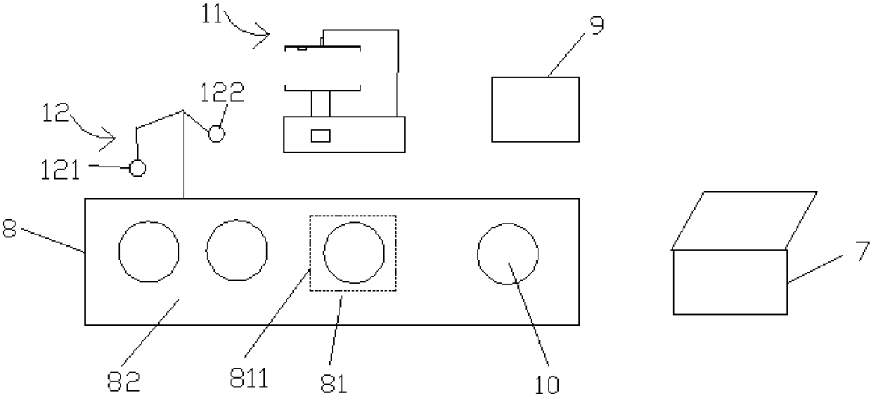 A high-voltage ceramic capacitor ceramic dielectric chip on-line appearance inspection and chamfering device