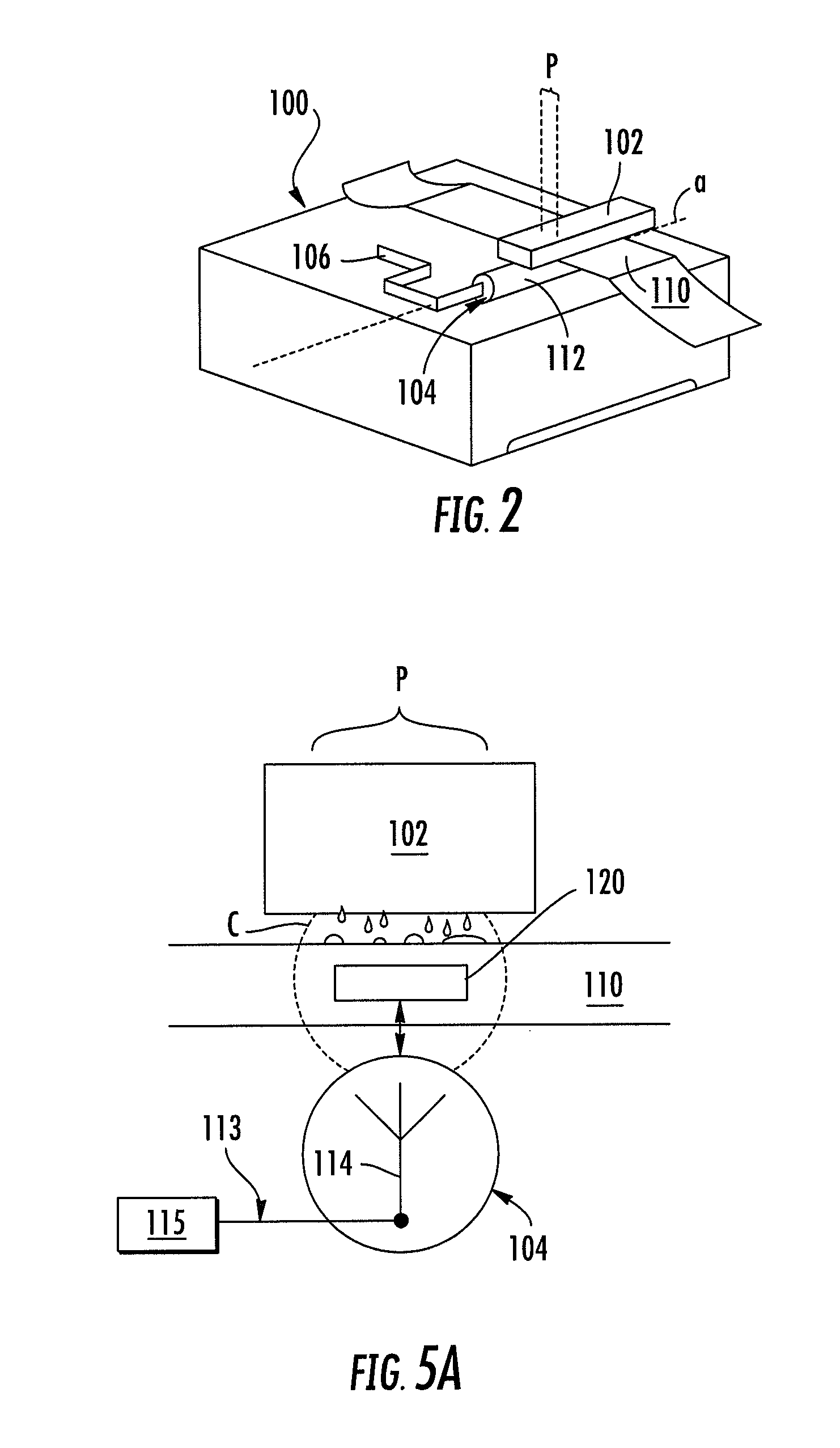 Platen incorporating an RFID coupling device