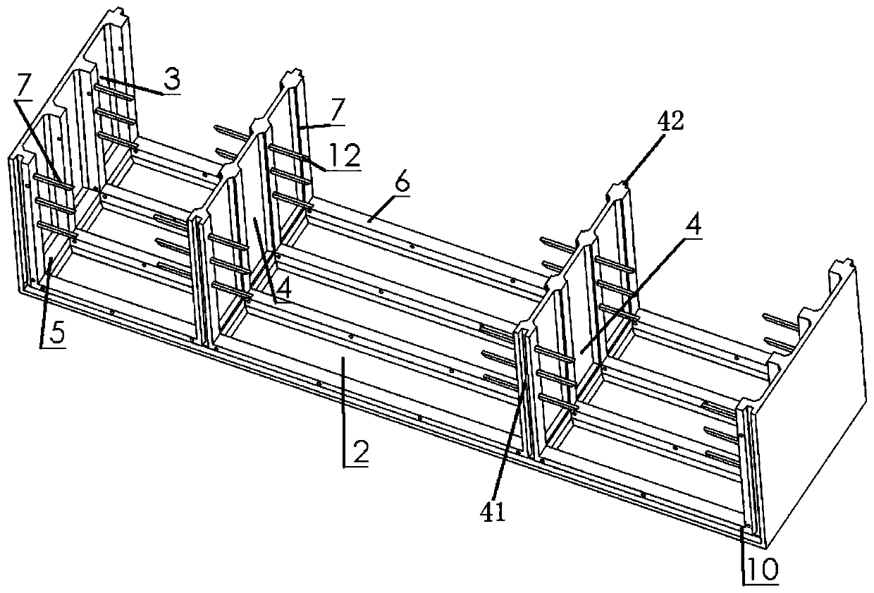 Ultra-high performance concrete prefabricated assembly comprehensive pipe rack