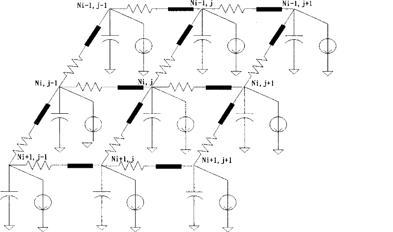 Integrated circuit power supply network transient analytical solving method based on multi-layer equivalent circuit model