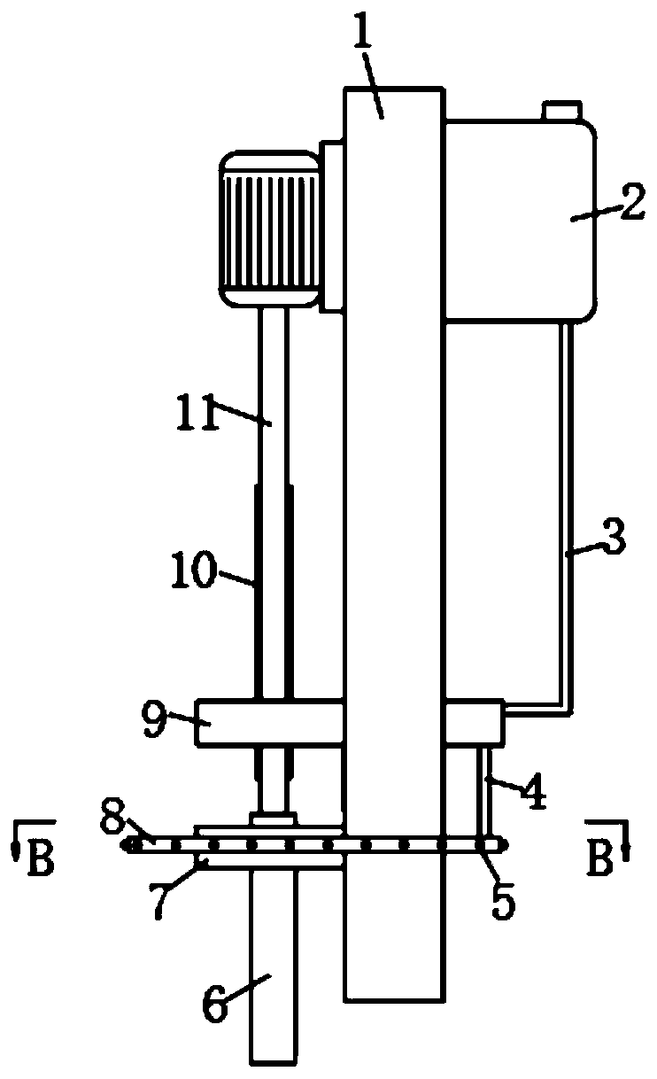 Dust removal device for downhole drill machine for coal mine exploitation