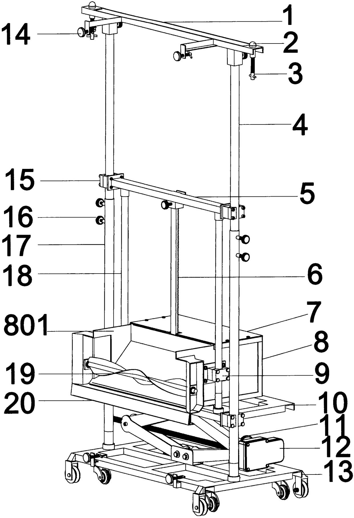 Concrete vibration leveling device for wall construction