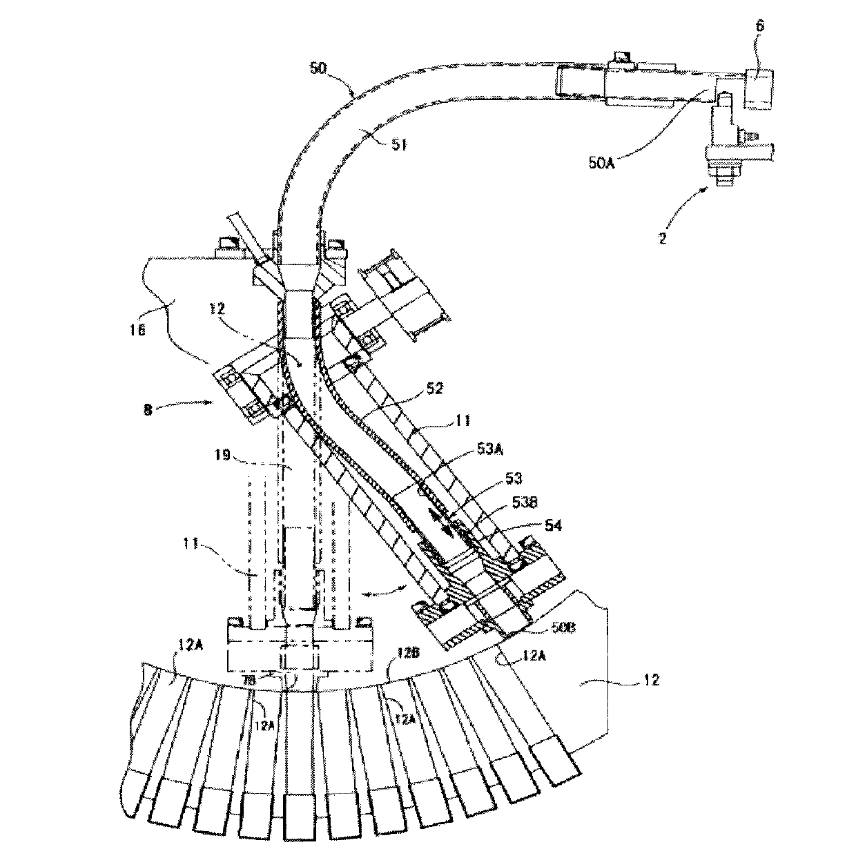 High-speed component distributing device