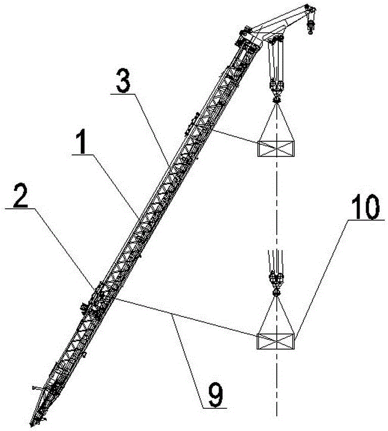 Angle-adjustable crane goods stabilizing system