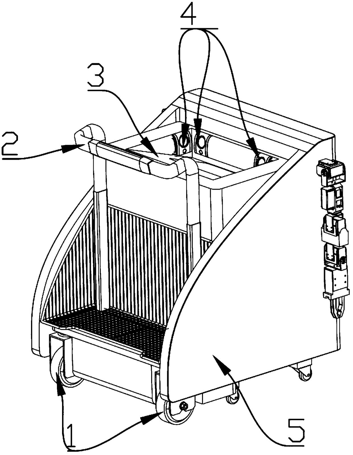 Automatic shopping trolley and business model for unmanned supermarket