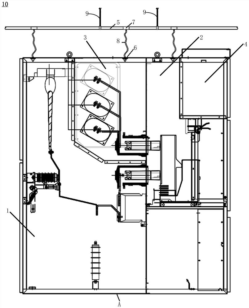 Medium-voltage switch cabinet and power distribution system