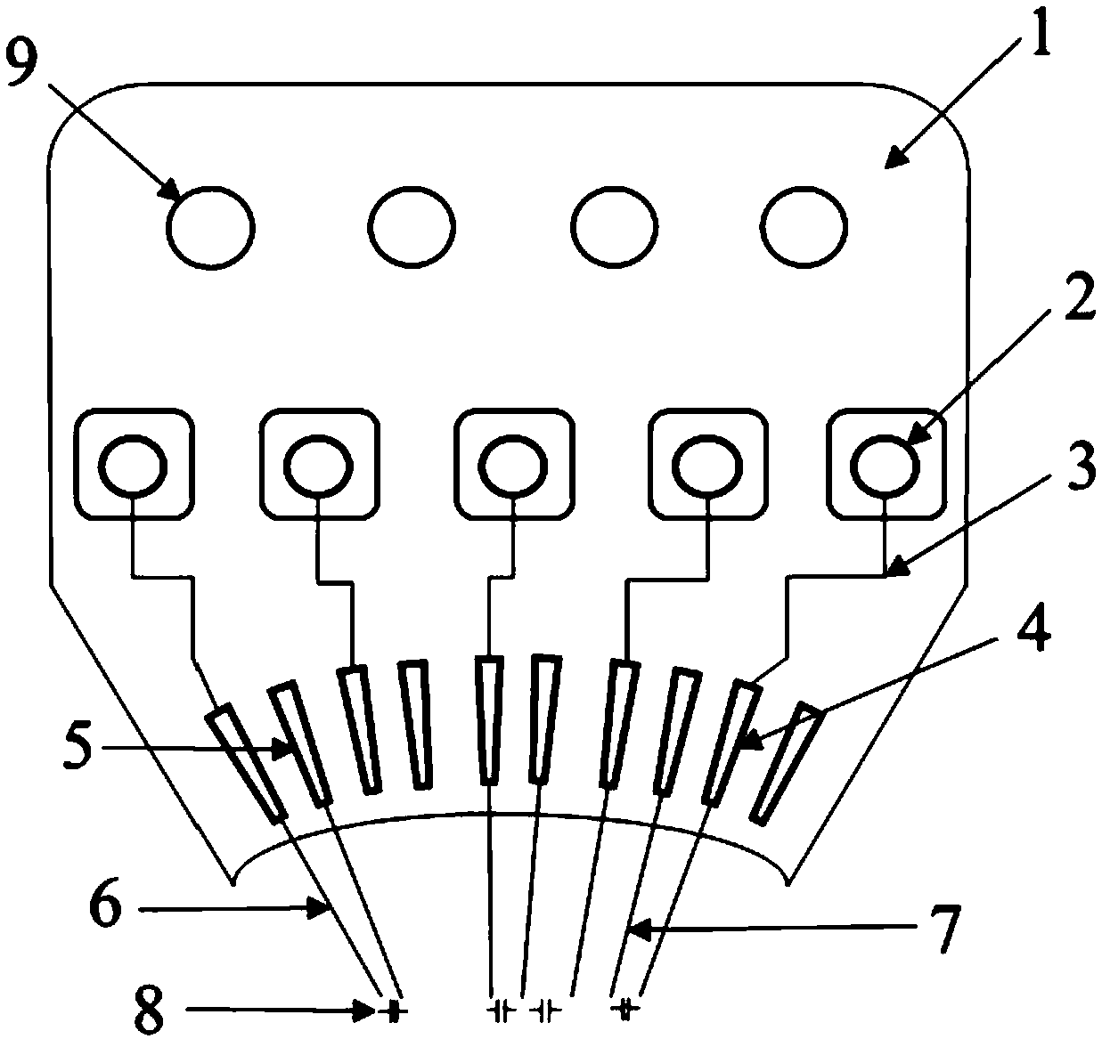 On-chip test DC probe card