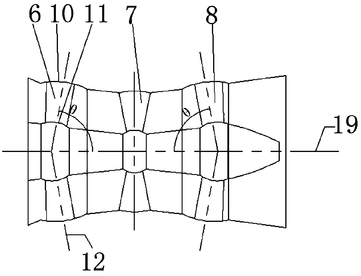 Bidirectional through-flow turbine for generating power by tide