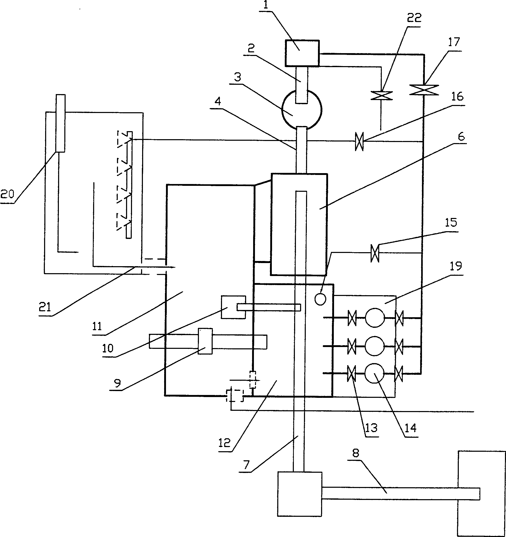 Blast furnace cinder water quenching processing unit