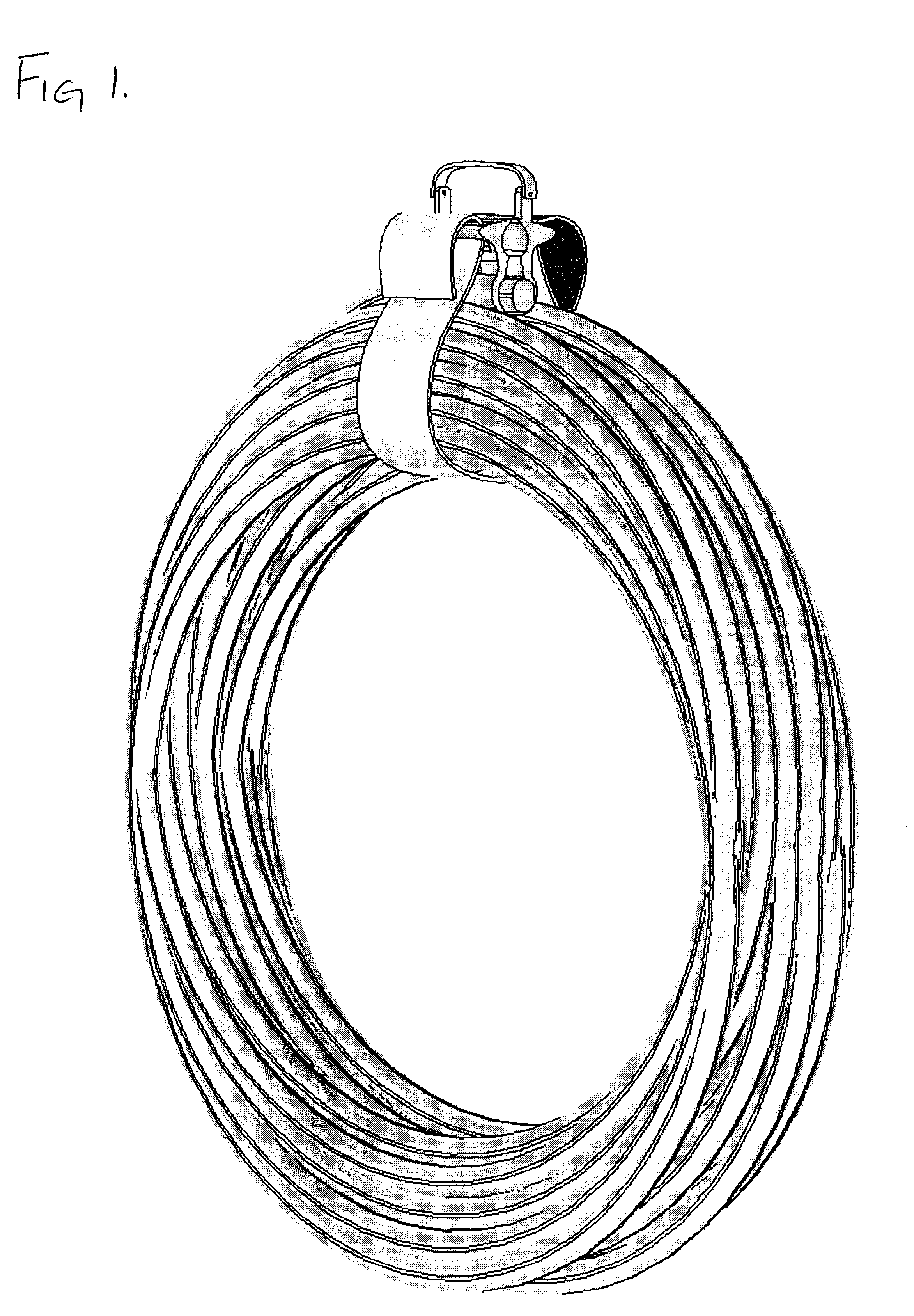 Bundling device for a length of line type material