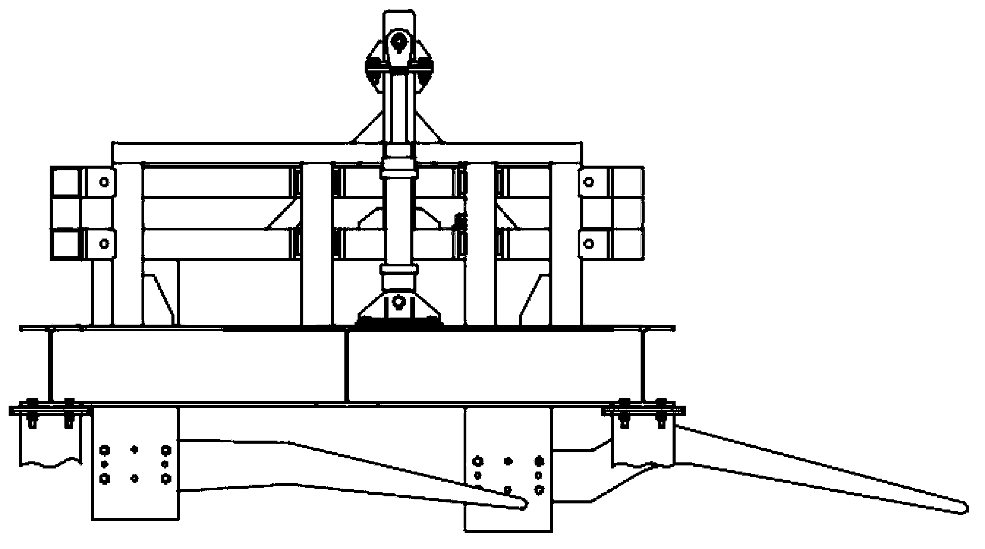 Opening and closing device for steel ladle lid