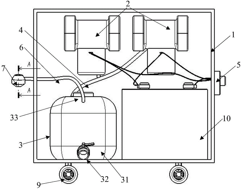 Vehicle brake system emptying device and method