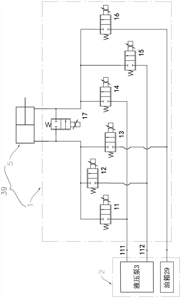 Multi-legged walking robot and its hydraulic drive system and control method for leg flexion and extension