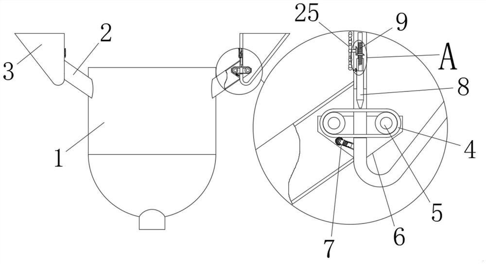 Bone china production raw material adding device